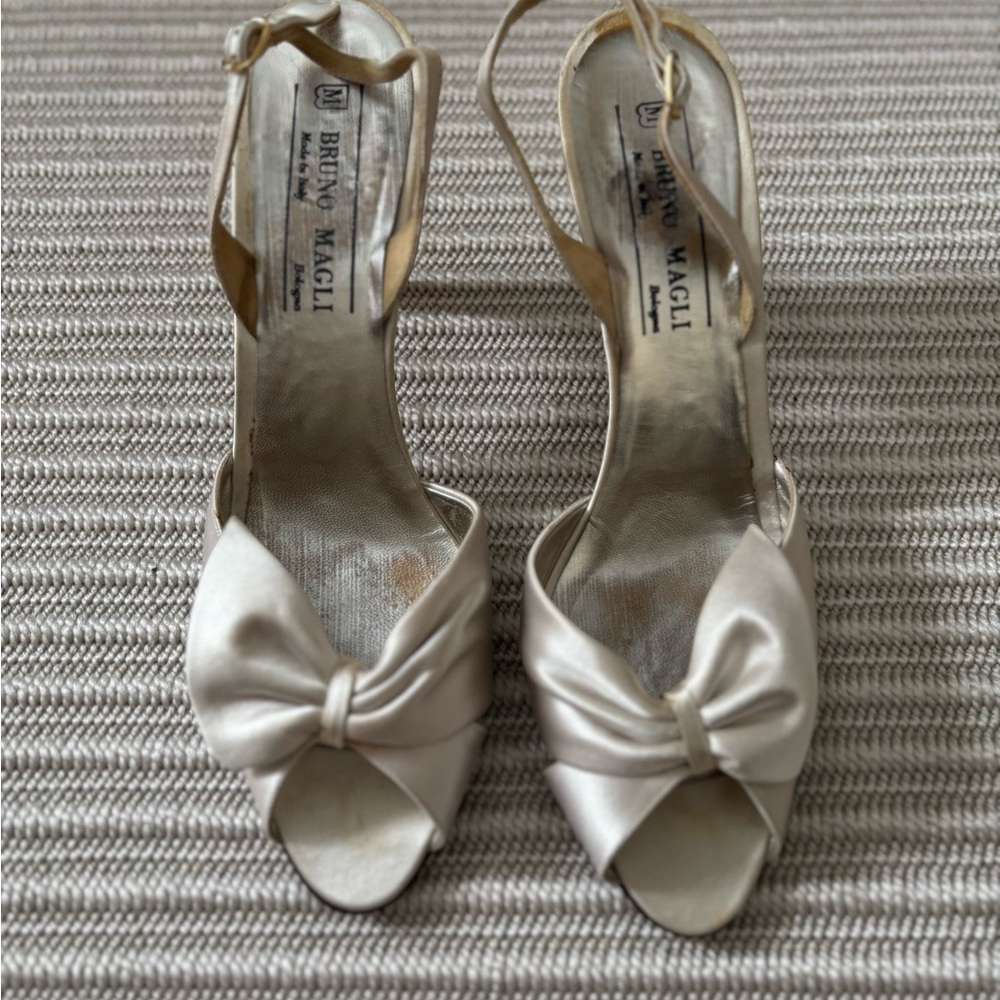 Bruno Magli Women's Satin Peep-Toe Heels